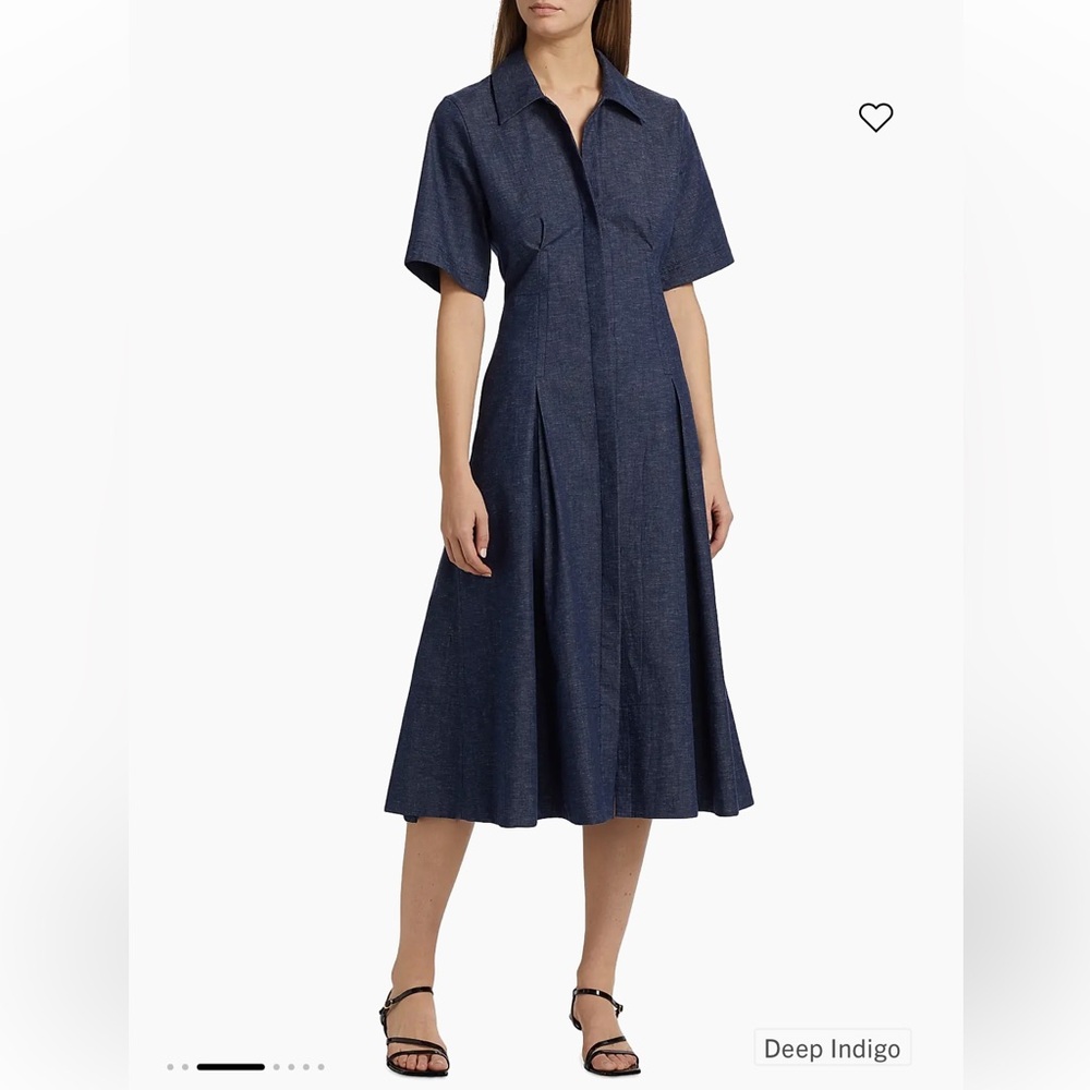 NWT: Vince Denim Shirt Midi Dress - current Season